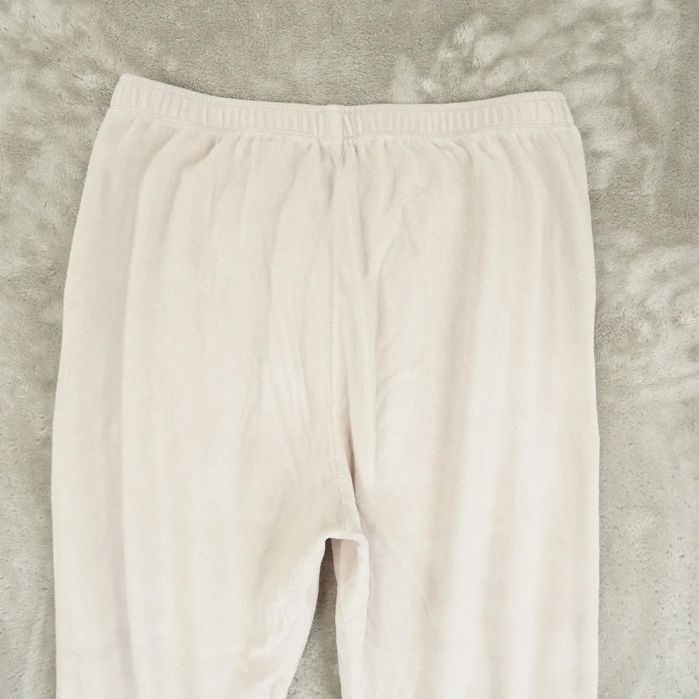 aerie Velour Jogger Pants Women's Small Beige Tapered Lounge Comfort Cozy